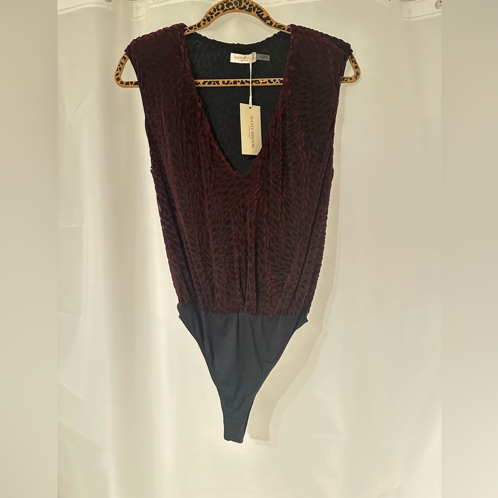 Ramy Brook gorgeous sleeveless bodysuit with shoulder pads.